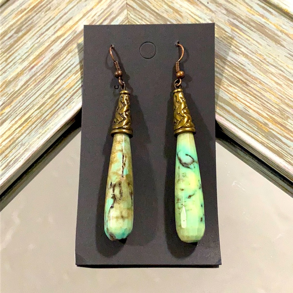 River agate earrings